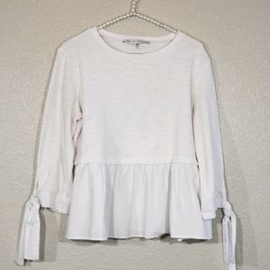 English Factory white peplum top